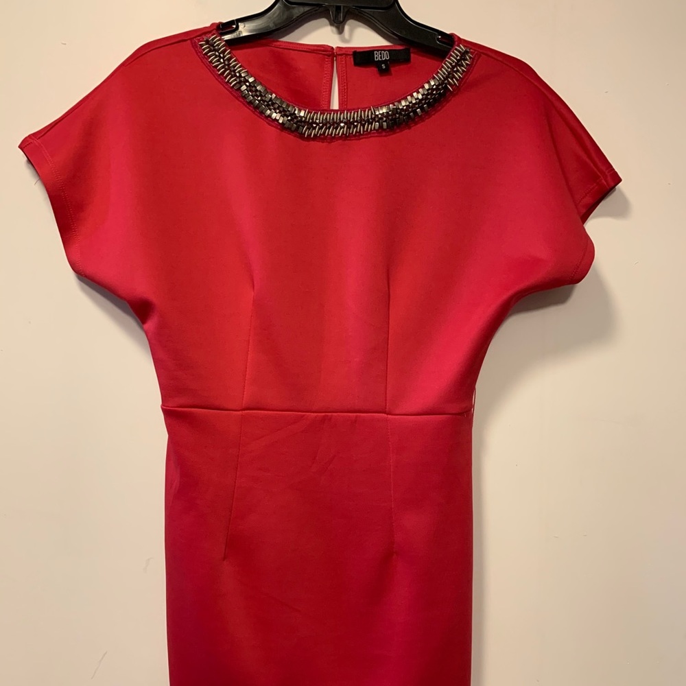 Bedo cocktail dress in fiucsha color, short